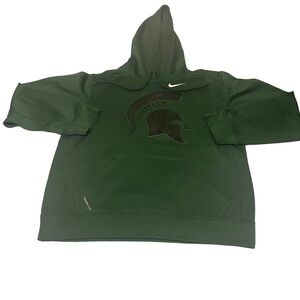 Nike Michigan State Therma Fit Hoodie Mens Small Green‎ MSU NCAA Spartans Sports